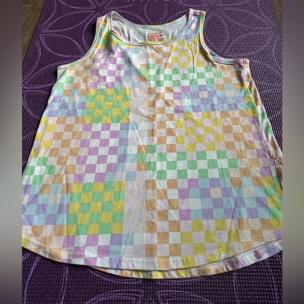 Cat & Jack Colorful Squares Tank Size XL (14)